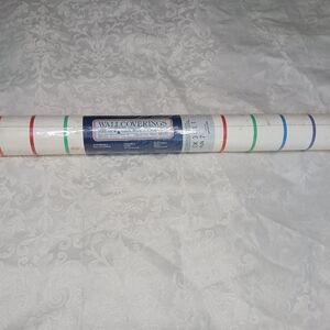 Wall Coverings Vintage Rainbow Colorful Stripes Wallpaper Scrubbable Bolt NEW